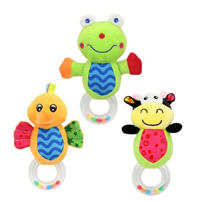 new design baby rattle toys amazon baby toys supplier newborn baby grasping rattle rings juguest de bebe