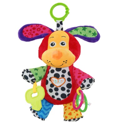 Music free stuff baby toys for new born animal shape baby hanging toys with teether