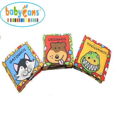 baby toys china factory Wholesale kids education toys colorful soft baby cloth fabric book recognize animal