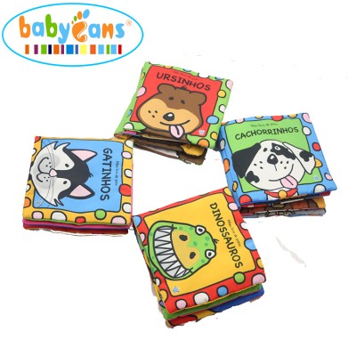 WholeSale Baby First Educational book cloth  Learning 0-24 Months Animal Baby Cloth Books for Kids