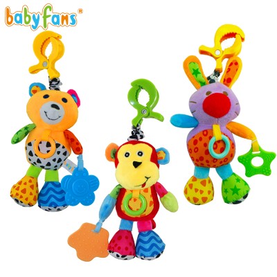 Baby vibrating toys for kids stroller hanging plush  toy