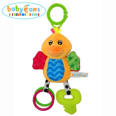 Baby crib hanging toys plush duck baby teether rattle soft toys organic guangdong