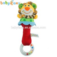 Baby little the Lion King Cartoon Shaped Plush Educational Rattle Toys for baby china factory wholesale