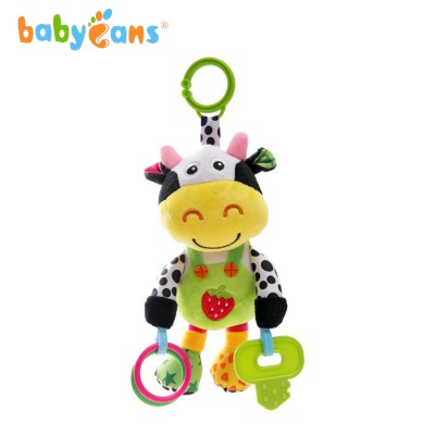 Hot Sale Cow Stuffed Plush Musical Toy Baby Soft Hanging Toys