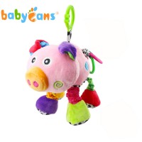 Babyfans five star toys baby soft plush pig baby musical hanging toy