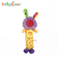 Baby bed stroller hanging Plush Hand Bell toys With BiBi Sound