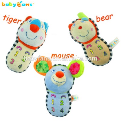 Babyfans popular cute design baby crib hanging toy musical instruments baby phone toy hot selling baby plush toy with music box