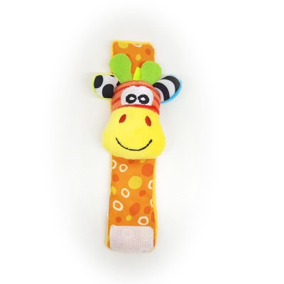 Cute cartoon animal infant soft squeak plash other baby toys foot socks wrist rattle toys