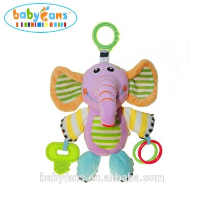 baby plush elephant  hanging rattle toys