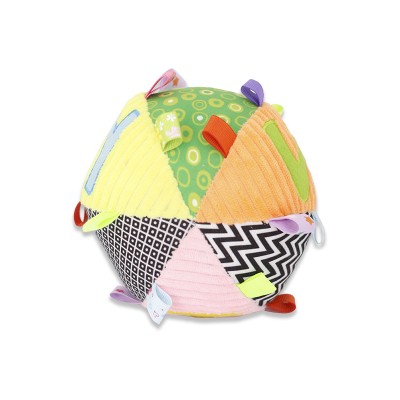 2019 new item Customized Easy to Grasp  Developmental Plush rattle Ball For Baby