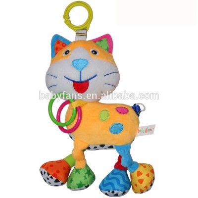 Babyfans Baby Cute Cat Shaped Plush Music toys  Educational Hanging Toys china factory wholesale