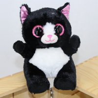 20cm stock big eyes black cat plush stuffed toy